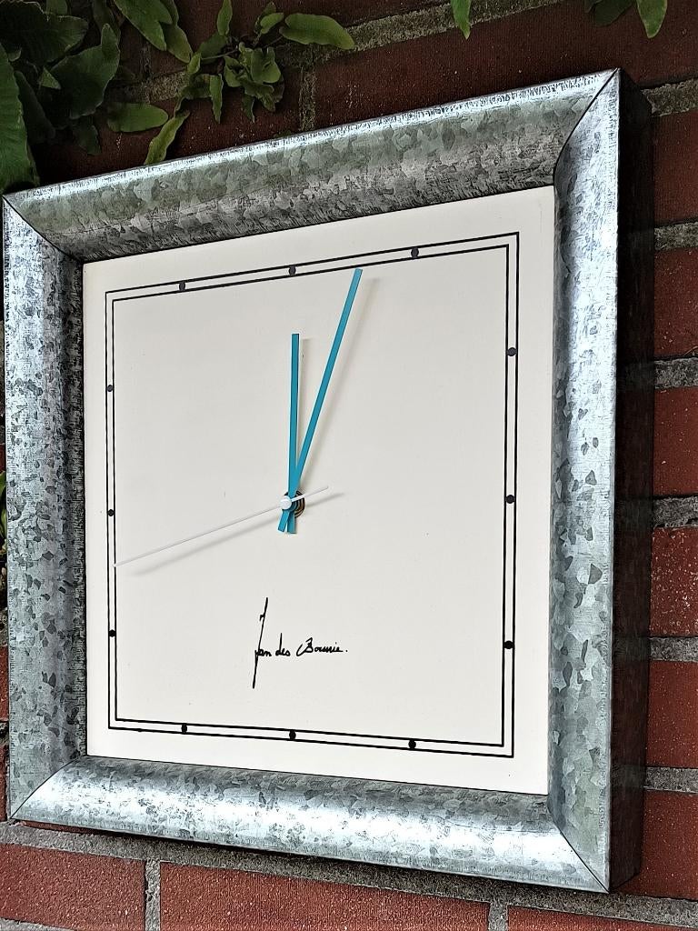 Keukenklok - design wandklok van Jan des Bouvrie (1942-202, Ophalen of Verzenden, Gebruikt, Analoog, Wandklok