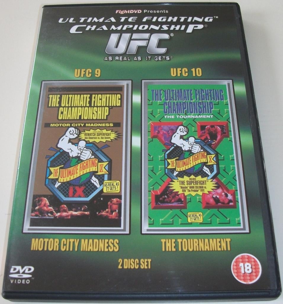 Dvd *** UFC 9 & UFC 10 *** 2-Disc Boxset, Vanaf 16 jaar, Vechtsport, Boxset, Overige typen