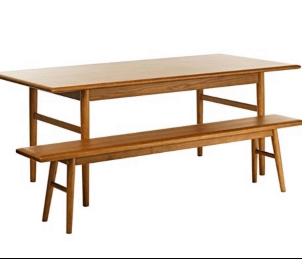 Polspotten eettafel en eetafelbankje sally, Ophalen, 200 cm of meer, 50 tot 100 cm, Zo goed als nieuw