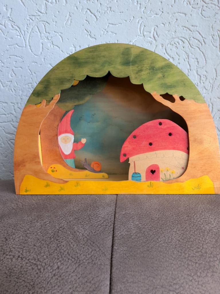 Nachtlampje De Noest - Handgemaakt Houten Lampje, Ophalen of Verzenden, Gebruikt