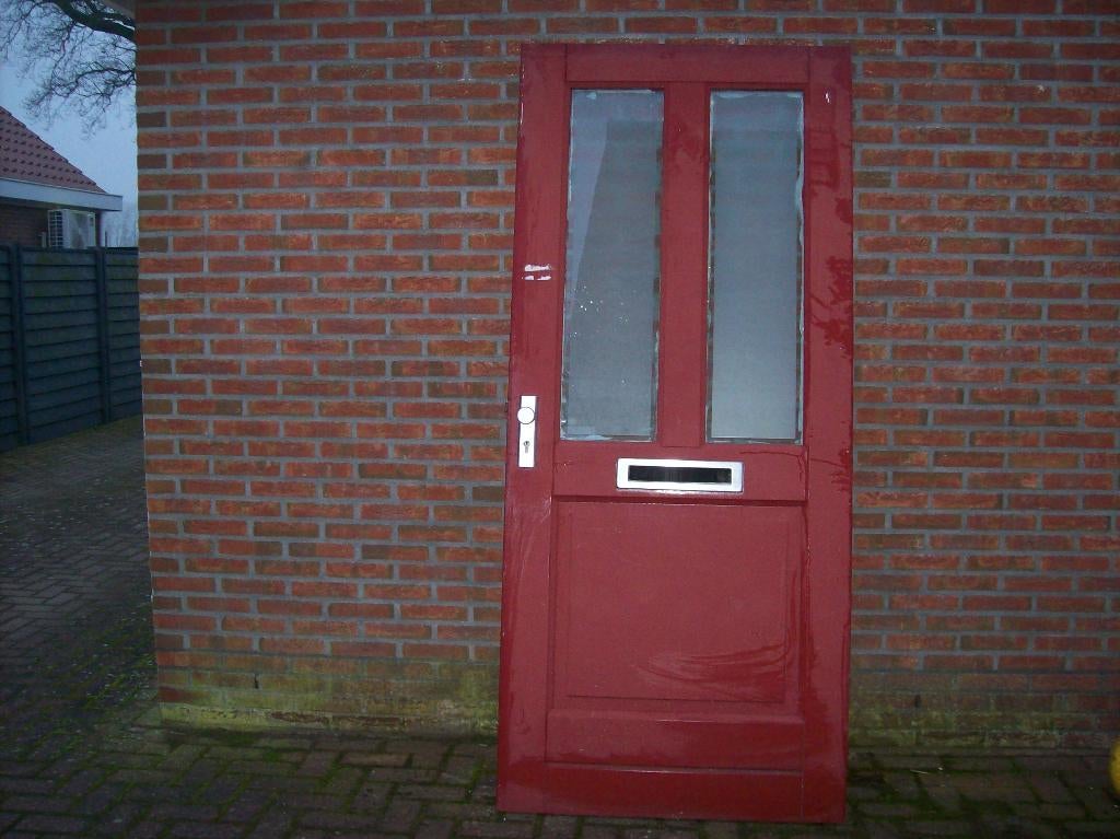 buiten deur met glas, Gebruikt, 80 tot 100 cm, Ophalen of Verzenden, Buitendeur