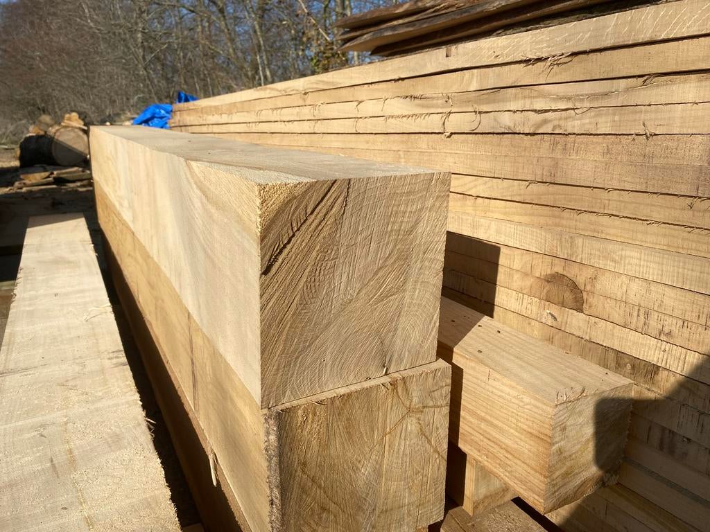 Eiken,essen,douglas,vuren hout schaaldelen balken planken., Overige typen, Nieuw, Ophalen of Verzenden, 50 mm of meer