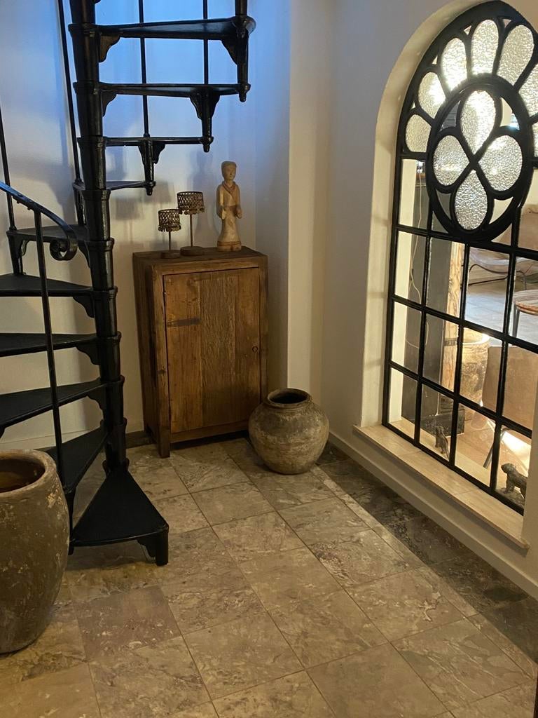 Stoere kast gemaakt van Old Wood, Ophalen, 100 tot 150 cm, Teakhout, Nieuw