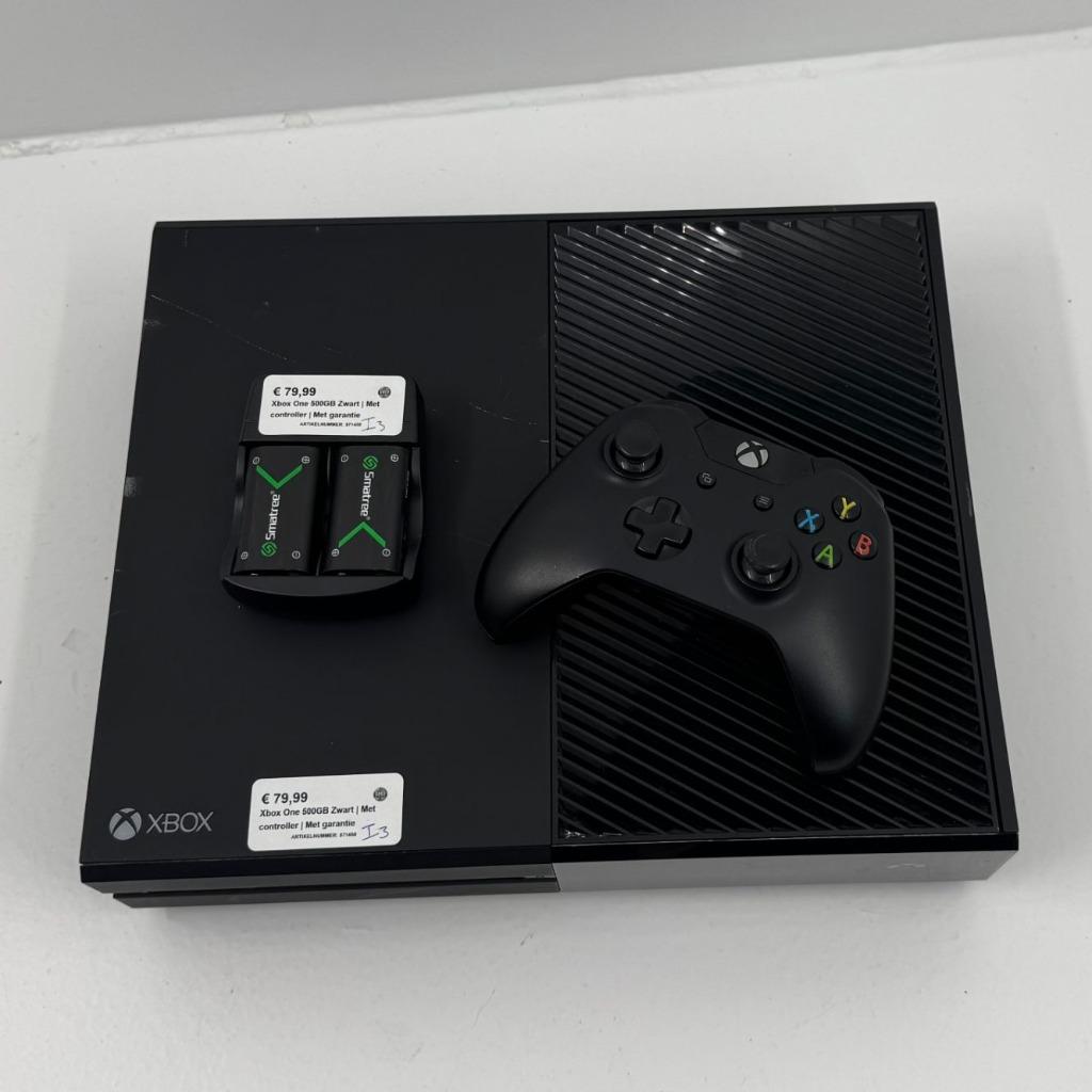 Xbox One 500GB Zwart | Met controller | Met garantie, Spelcomputers en Games, Spelcomputers | Xbox One, 500 GB, Xbox One, Dordrecht@usedproducts.nl