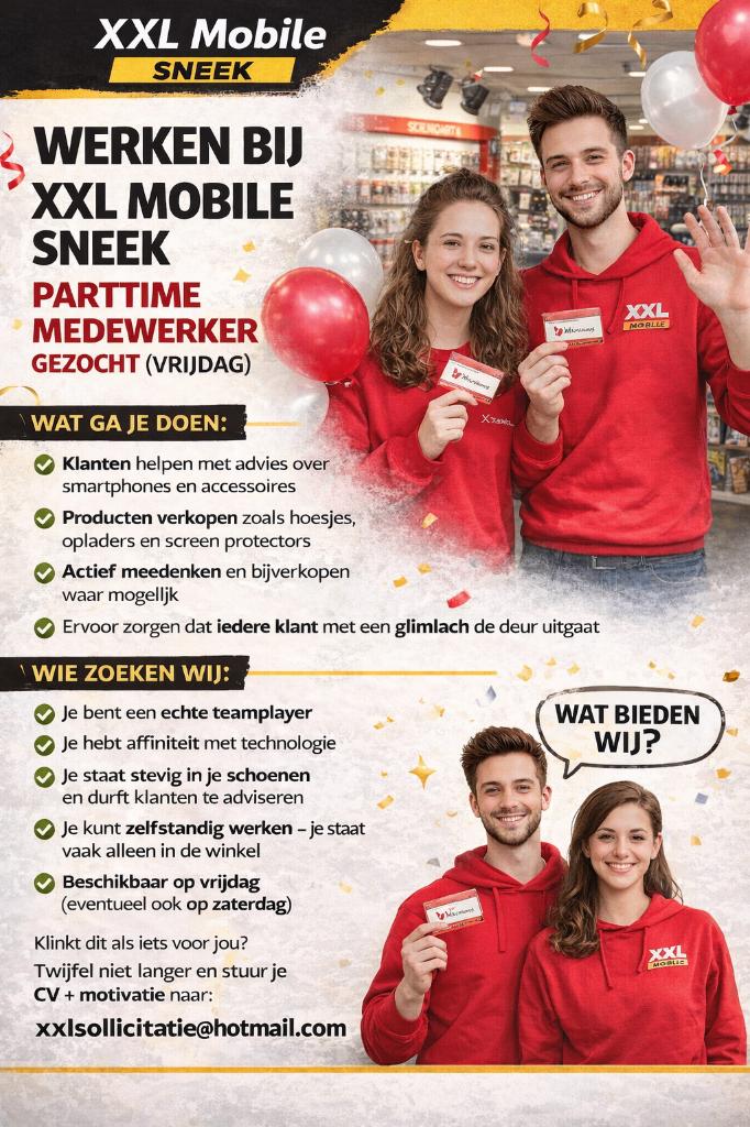 Vacature Parttime Medewerker (Vrijdag + Evt Zaterdag), Starter, Overige niveaus, Tot en met 24 uur, Geschikt als bijbaan