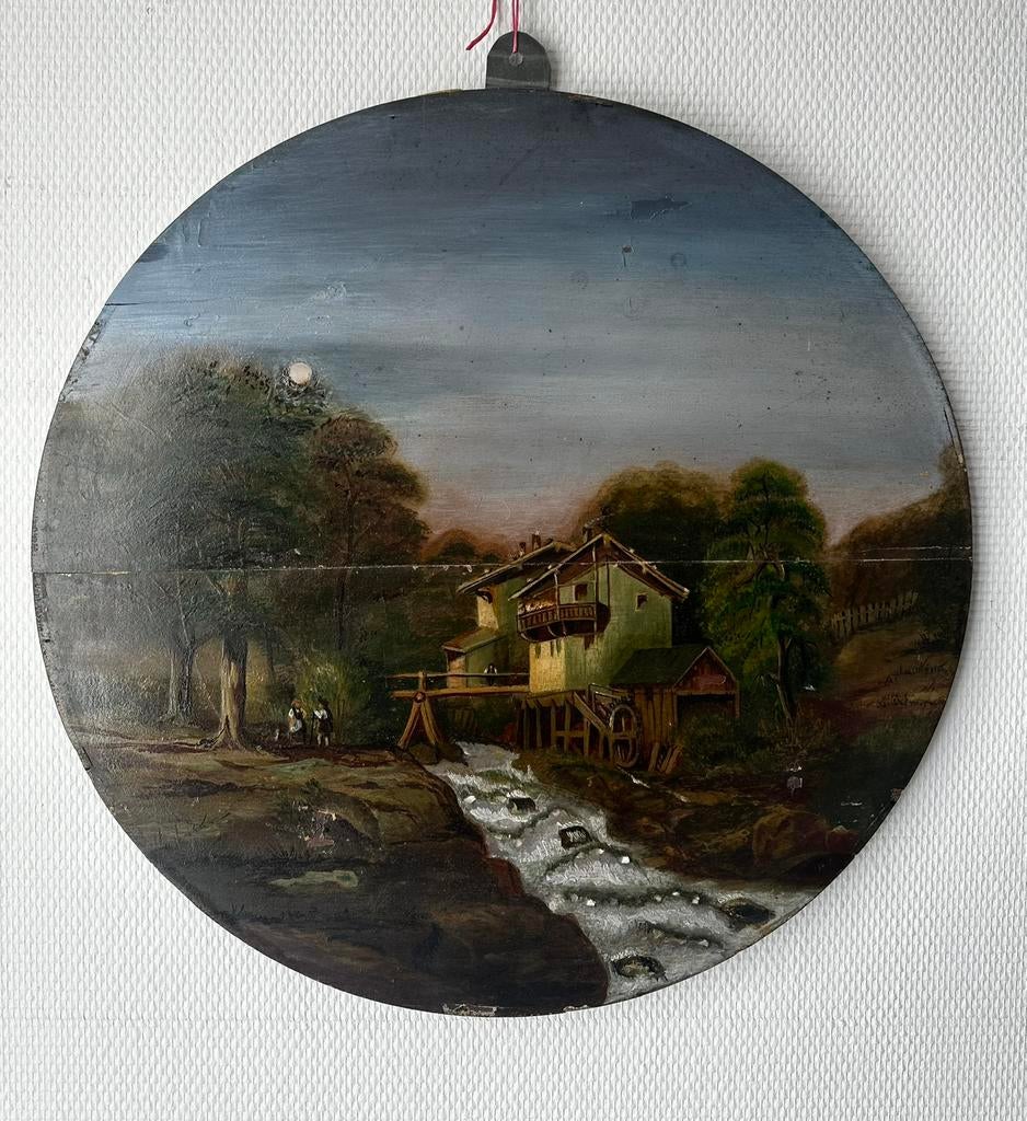 Schilderij op een deksel van een ton, Ophalen