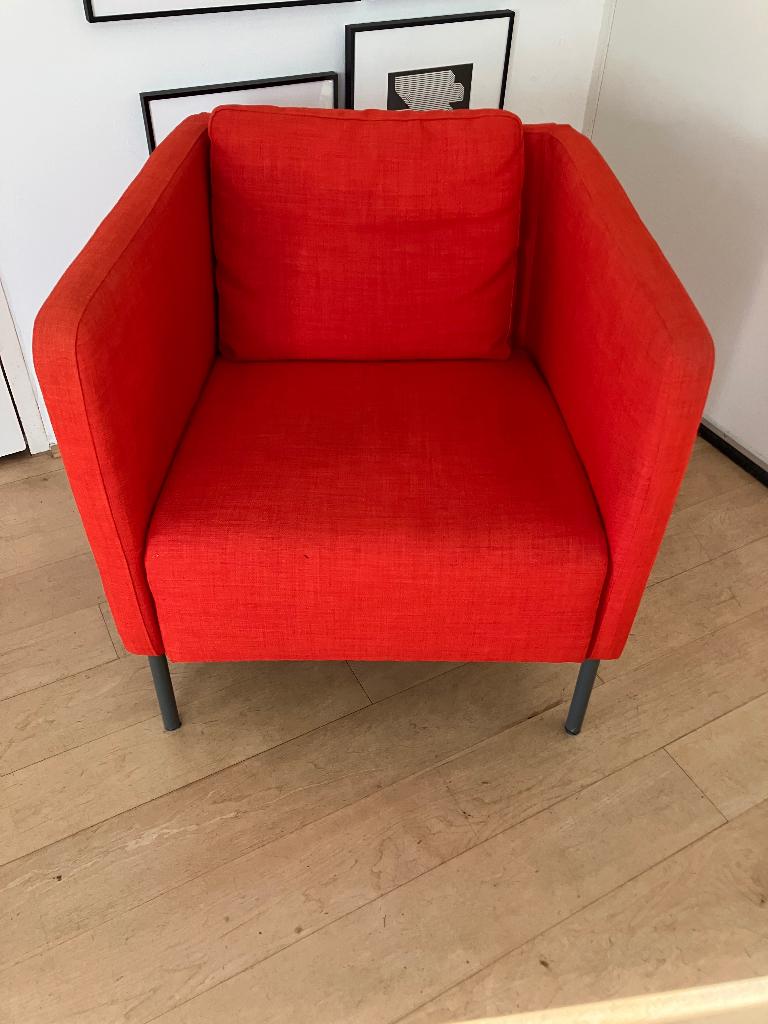 Ekero ikea stoeltje, Huis en Inrichting, Fauteuils, 75 tot 100 cm, Zo goed als nieuw, Stof, 50 tot 75 cm