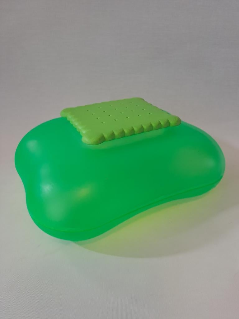 Alessi Mary Biscuit Koektrommel - Fel Groen, Huis en Inrichting, Keuken | Keukenbenodigdheden, Ophalen of Verzenden, Gebruikt