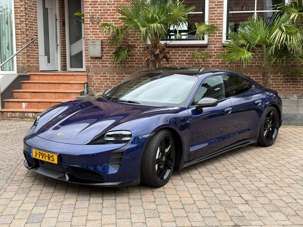 Porsche Taycan Turbo 2020 Blauw, Porsche Approved garantie, Auto's, Zwart, Blauw, 93 kWh, Elektrisch