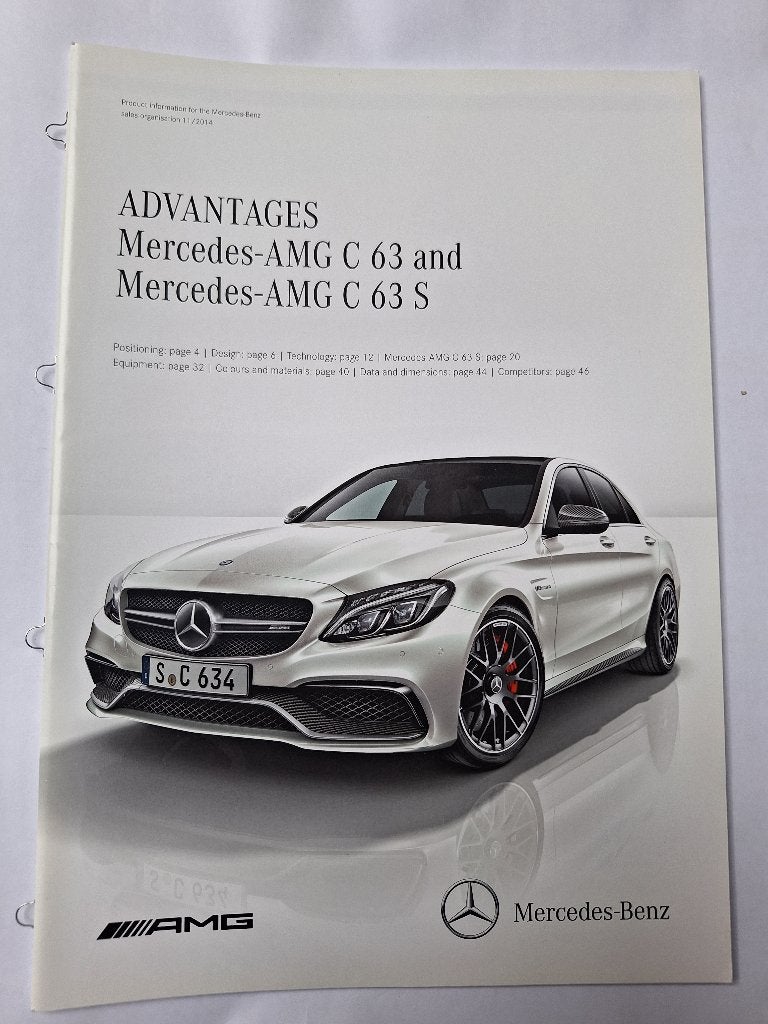 Mercedes AMG C 63 en C63S 4.0 liter V8 Advantages 11/2014, Ophalen of Verzenden, Nieuw, Mercedes