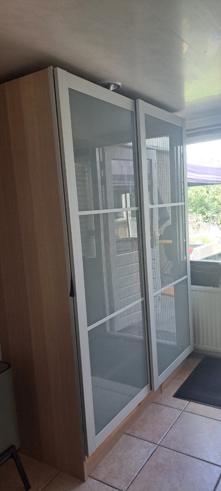 PAX kast met matglazen schuifdeuren (213,5x150x63 cm), Huis en Inrichting, Kasten | Kledingkasten, Ophalen, Met deur(en), Gebruikt