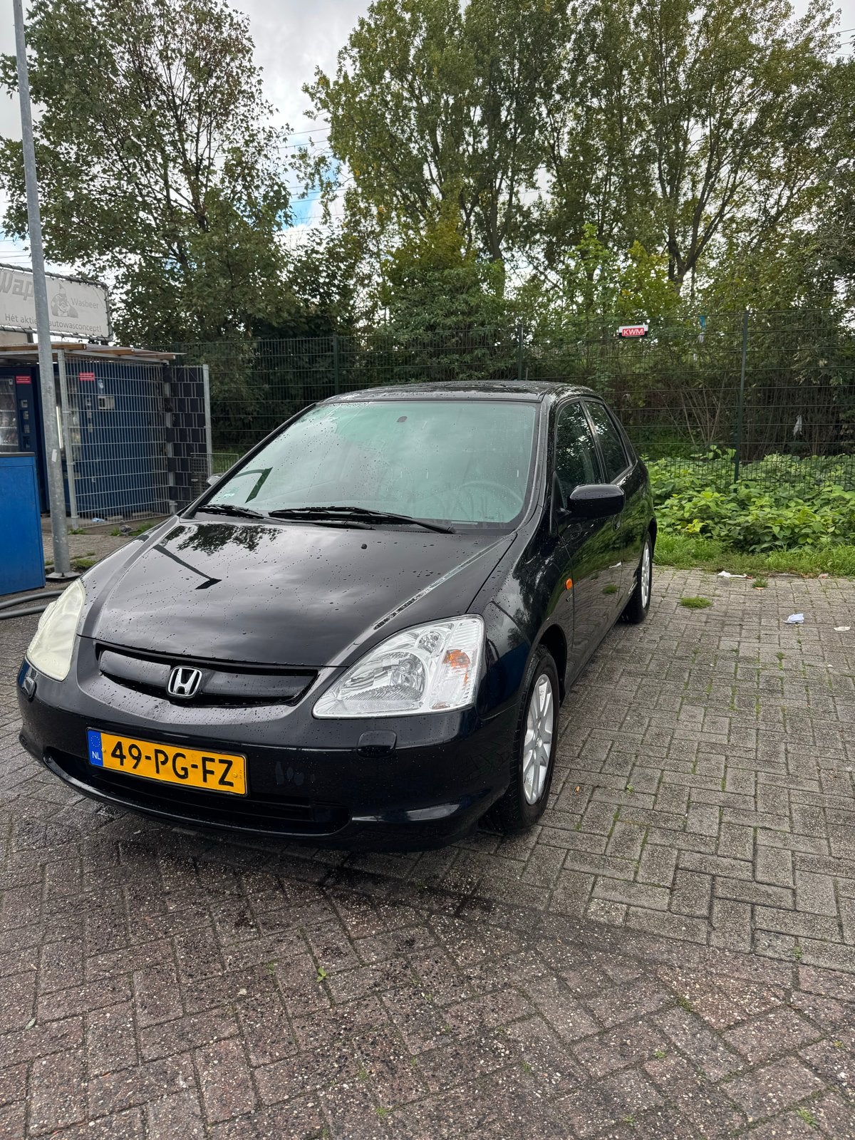Honda Civic VTEC 1.6 I ES 5Deurs 2002 Zwart, Auto's, Voorwielaandrijving, Verwarmde buitenspiegels, 4 cilinders, 1590 cc
