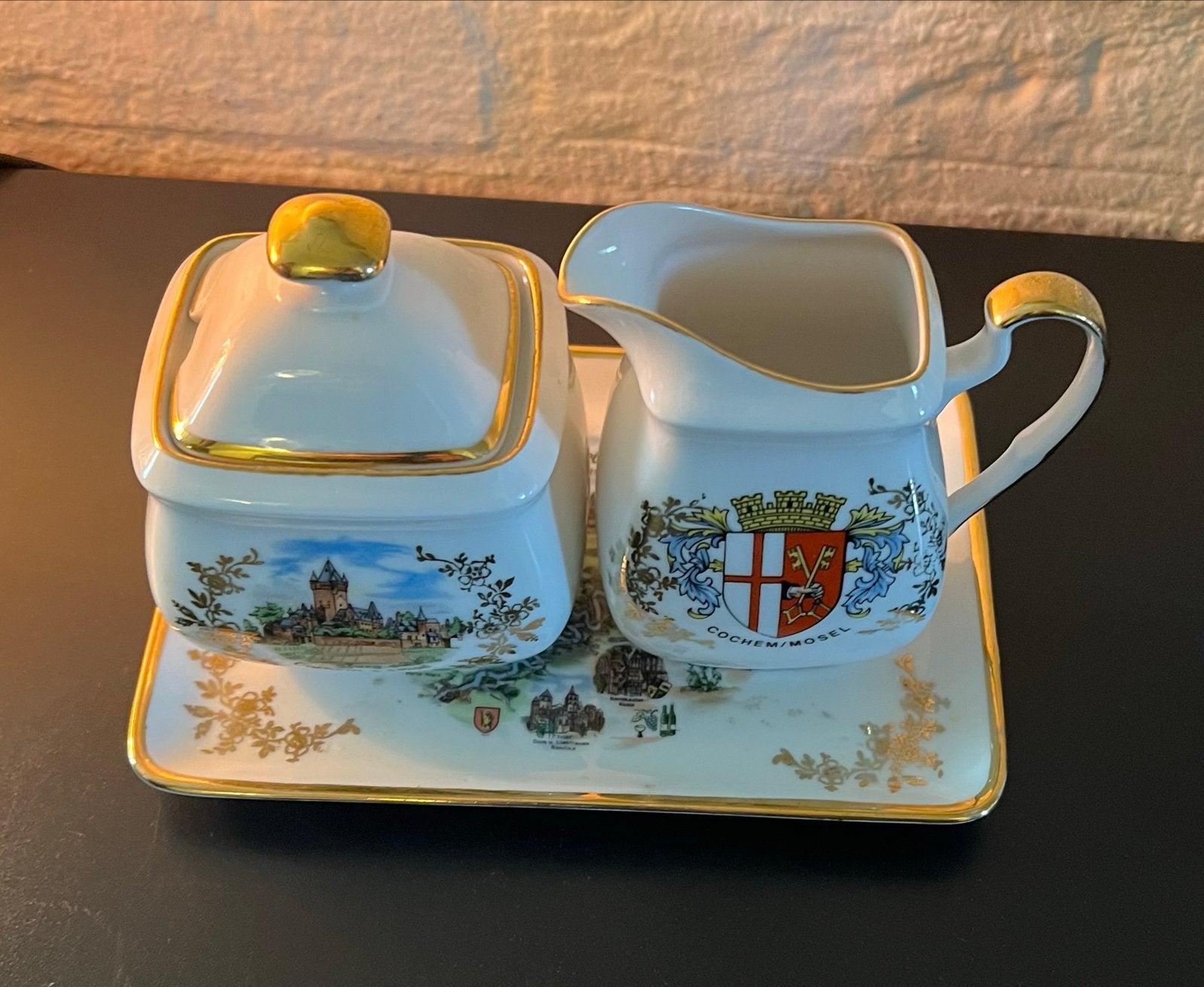 Roomstel Bavaria Cochem/Mosel - Suikerpot, melkkan en dienbl, Ophalen of Verzenden