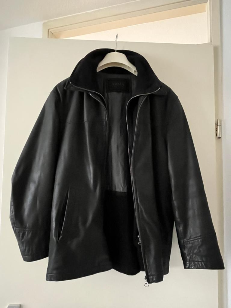Lederen jas, merk Arma, maat 50, Zwart, Kleding | Heren, Jassen | Winter, Ophalen of Verzenden, Zo goed als nieuw, Maat 48/50 (M)