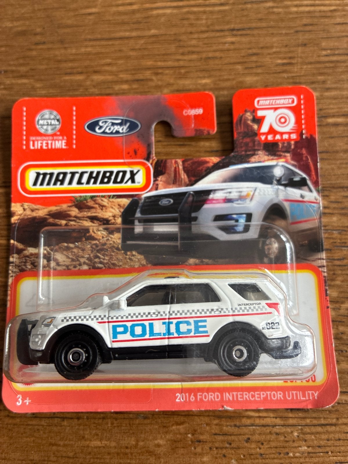Matchbox 2016 Ford Interceptor Utility Politieauto, Ophalen of Verzenden, Nieuw