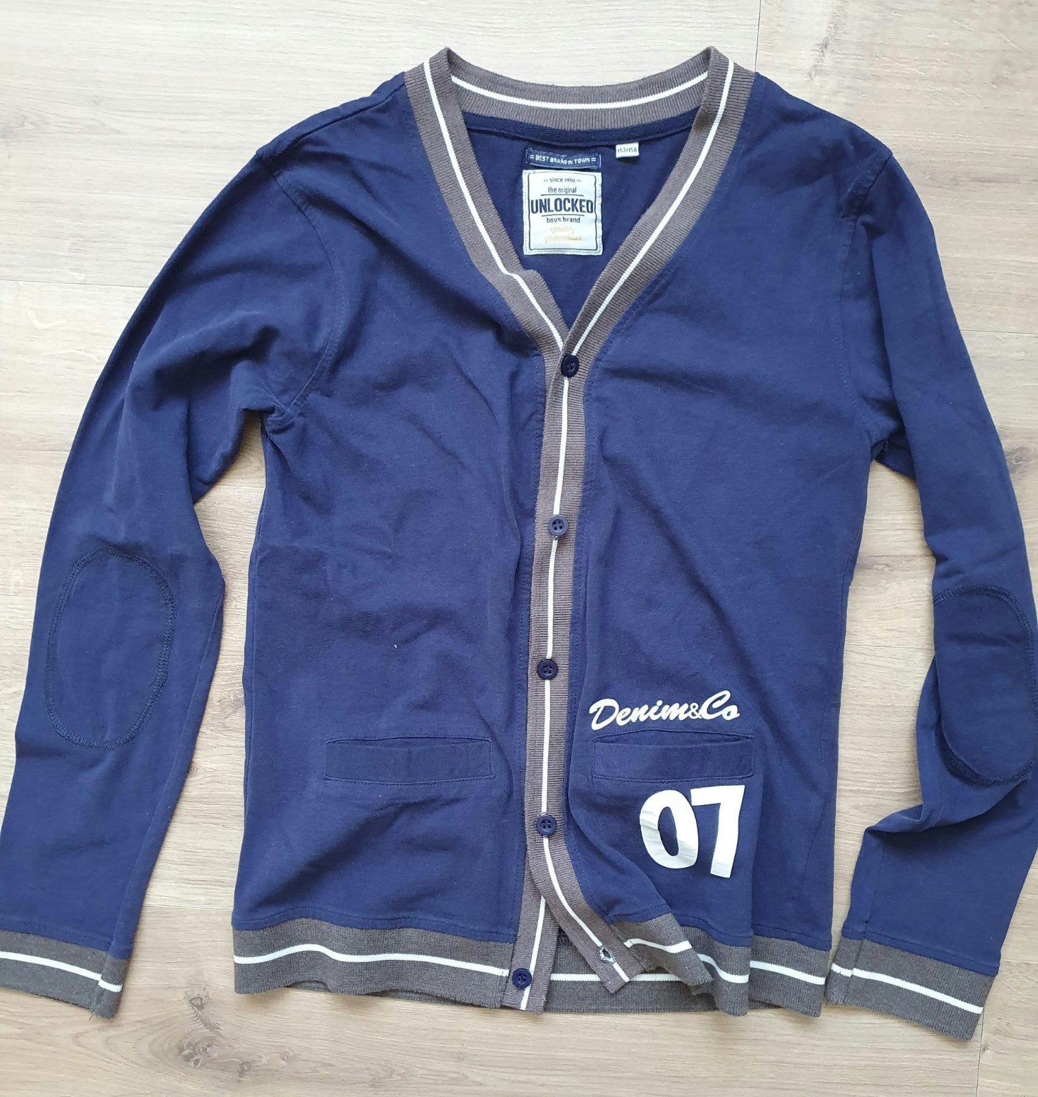 152/158 Blauw vest jongen Unlocked, Ophalen of Verzenden, Jongen, Trui of Vest