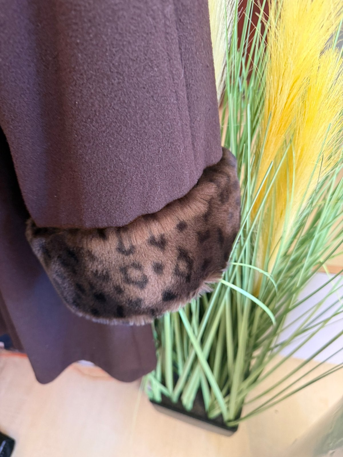 Mantel met cashmere en wol, Kleding | Dames, Ophalen of Verzenden, Zo goed als nieuw, Maat 42/44 (L), Bruin