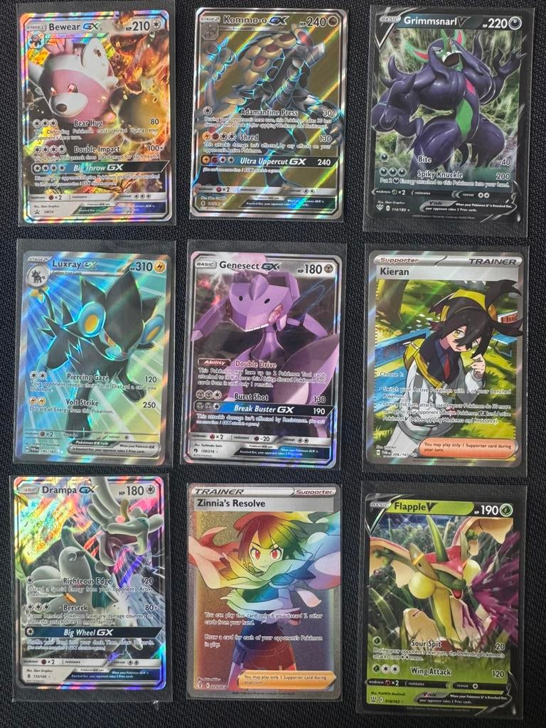 Pokémon kaarten GX / V / ex / Trainer lot, Ophalen of Verzenden, Zo goed als nieuw, Meerdere kaarten