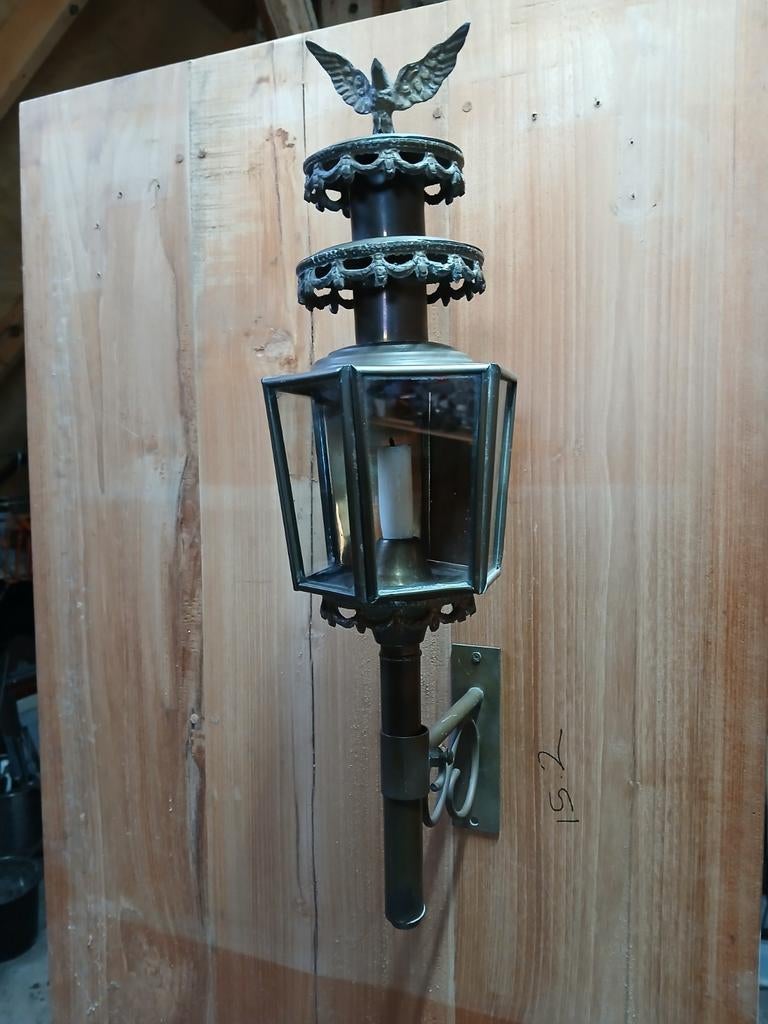 Antieke  koetslamp  / wandlamp, Tuin en Terras, Buitenverlichting, Ophalen of Verzenden, Wandlamp