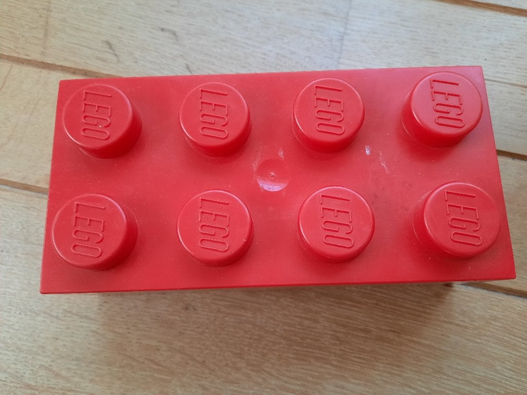 Lego broodtrommel opbergbox rood, Ophalen of Verzenden, Zo goed als nieuw