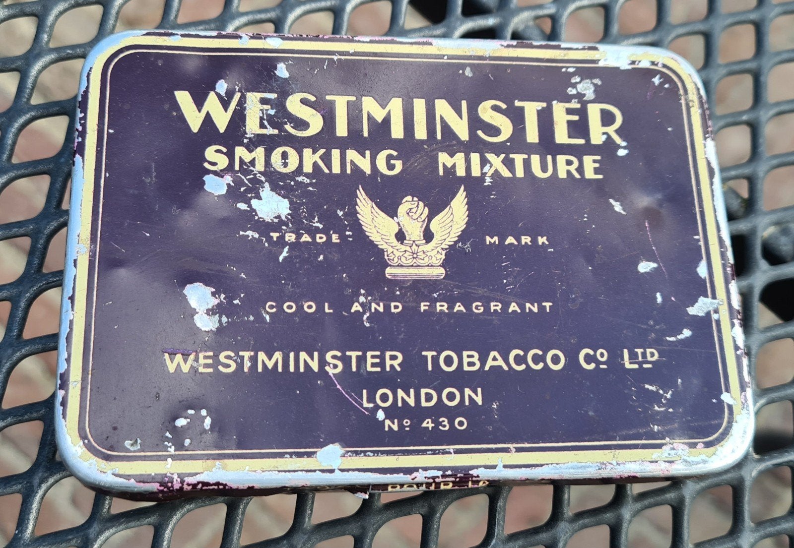 Vintage Westminster Smoking Mixture tabaksblik, Ophalen of Verzenden, Gebruikt, Overige, Overige merken