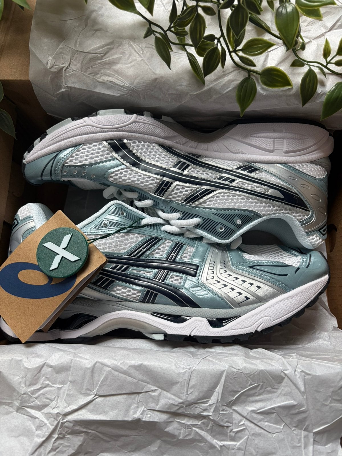 ASICS Gel-Kayano 14 White Fjord Grey, Ophalen of Verzenden, Zo goed als nieuw, Wit