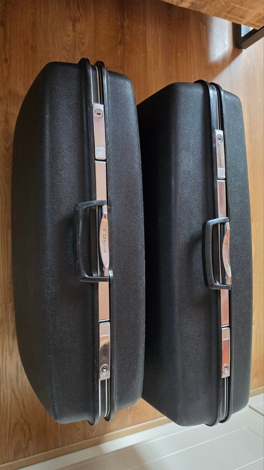 Set van 2 Samsonite koffers - Vintage en robuust, Ophalen, 30 cm of meer, Gebruikt, Zwart