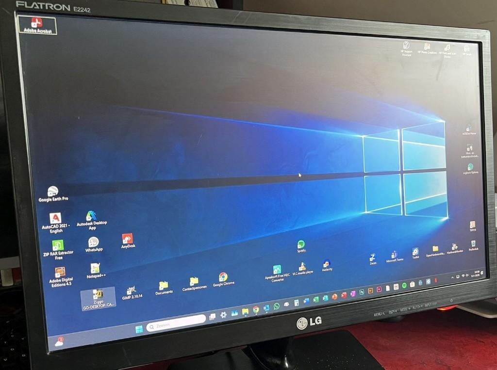 LG 22'' Flatron E2242 monitor, Gebruikt, HDMI, Overige typen, 60 Hz of minder