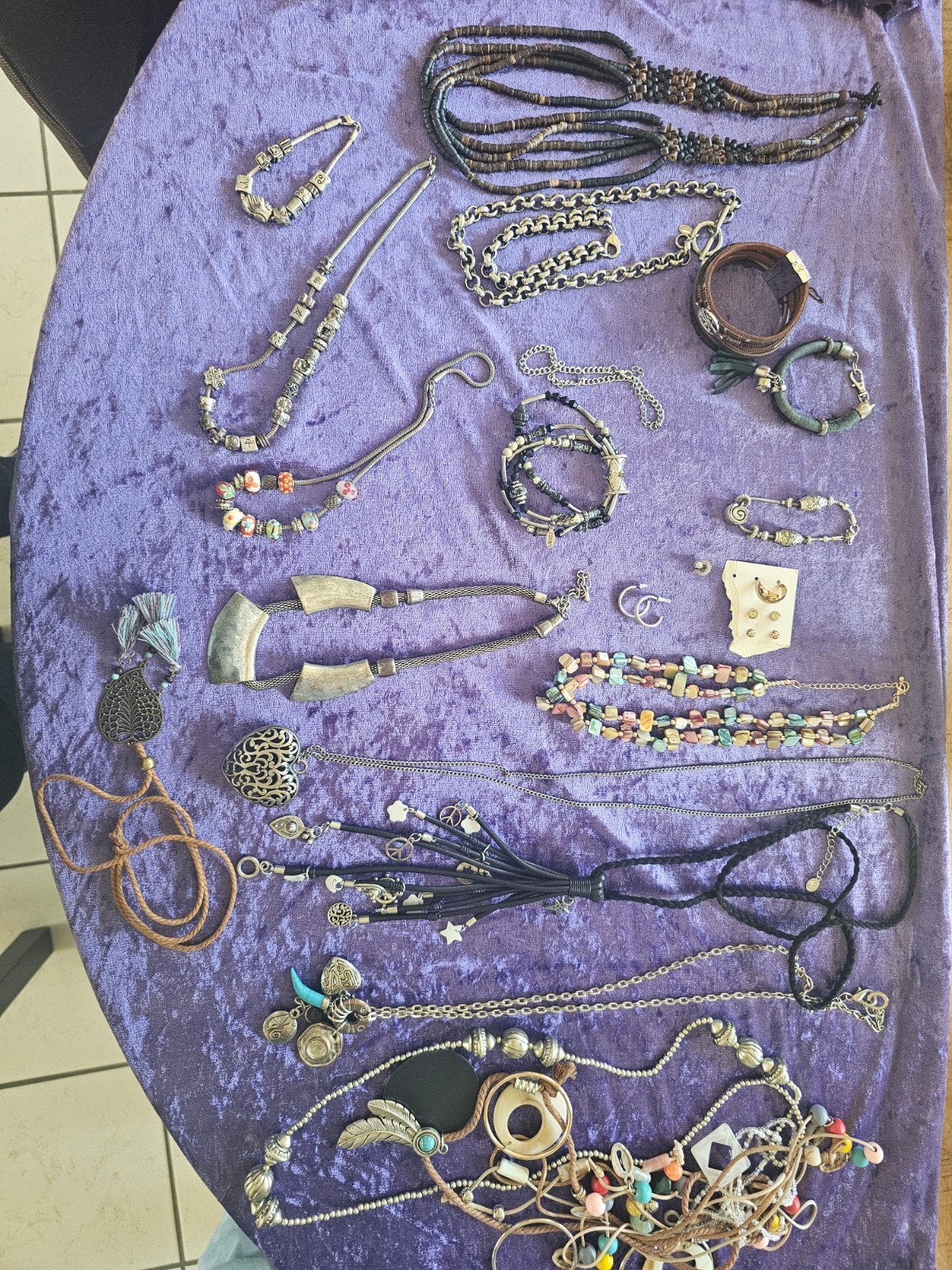 Grote partij sieraden: kettingen, armbanden, oorbellen, Ophalen of Verzenden, Gebruikt