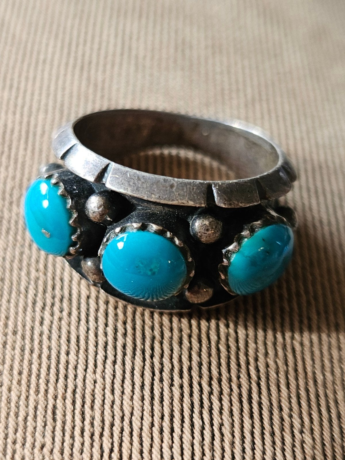 zilveren ring navajo maat 18.5, 18 tot 19, Gebruikt, Ophalen of Verzenden, Dame of Heer