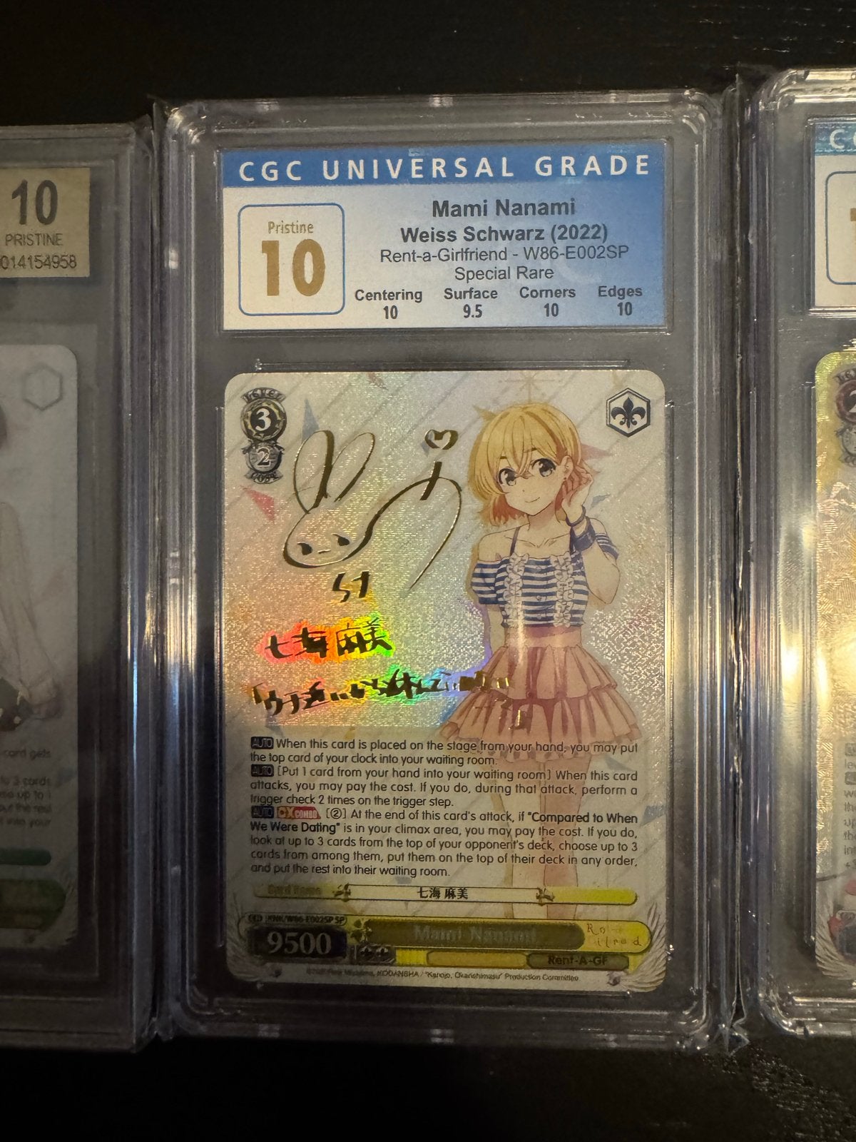 Mami Nanami Weiss Schwarz CGC 10 Pristine Rent-a-Girlfriend, Ophalen of Verzenden, Nieuw, Losse kaart, Foil