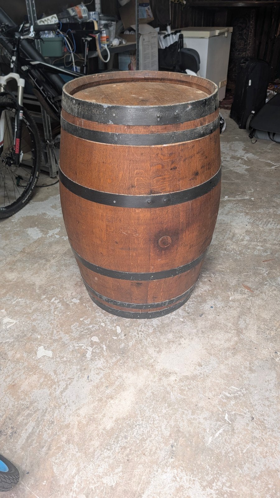Decoratieve houten wijnvat - Vintage look, Antiek en Kunst, Ophalen