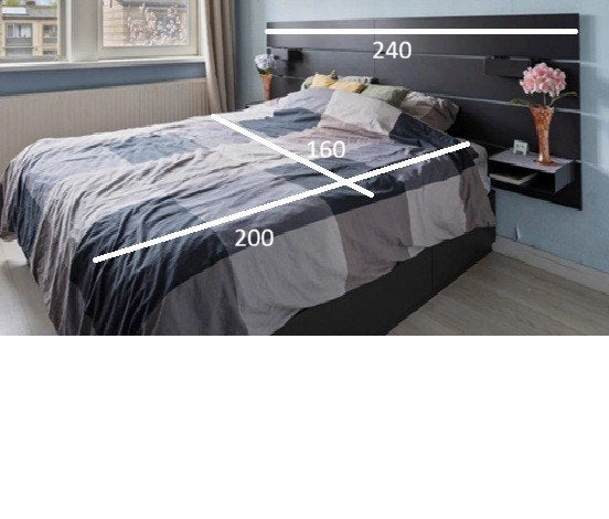 Ikea Double bed for sale, Ophalen, Bruin, Tweepersoons, Zo goed als nieuw