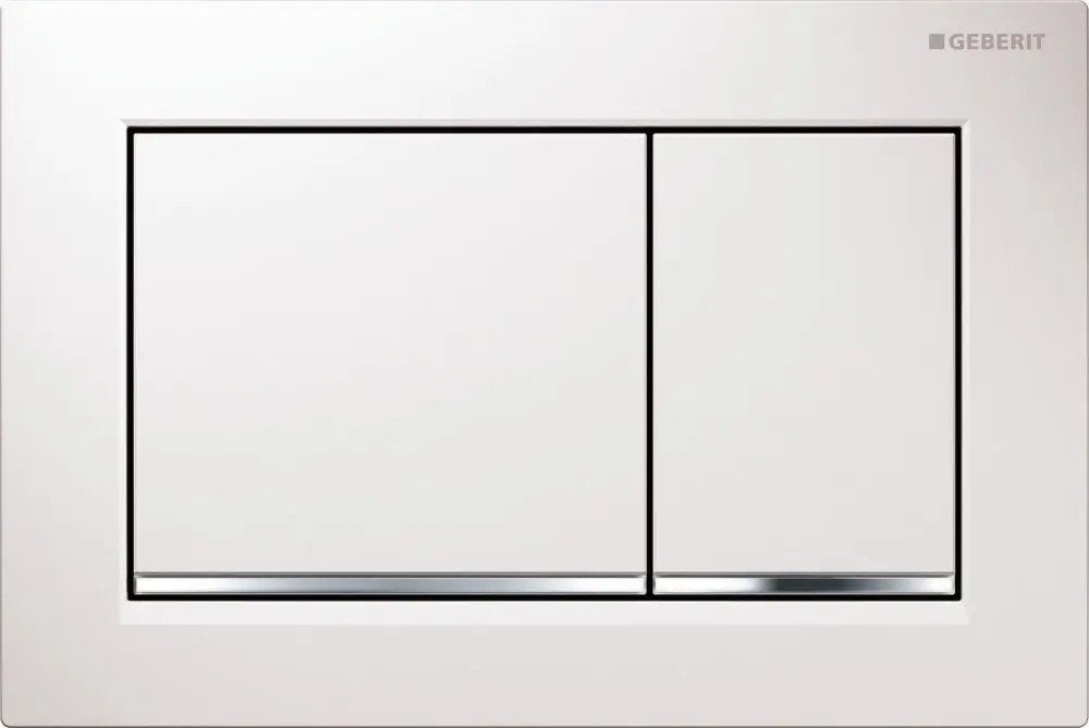 Geberit Omega 20 - Bedieningspaneel wit chroom 115.080.KJ.1, Doe-het-zelf en Verbouw, Ophalen of Verzenden, Nieuw, Chroom, Toilet
