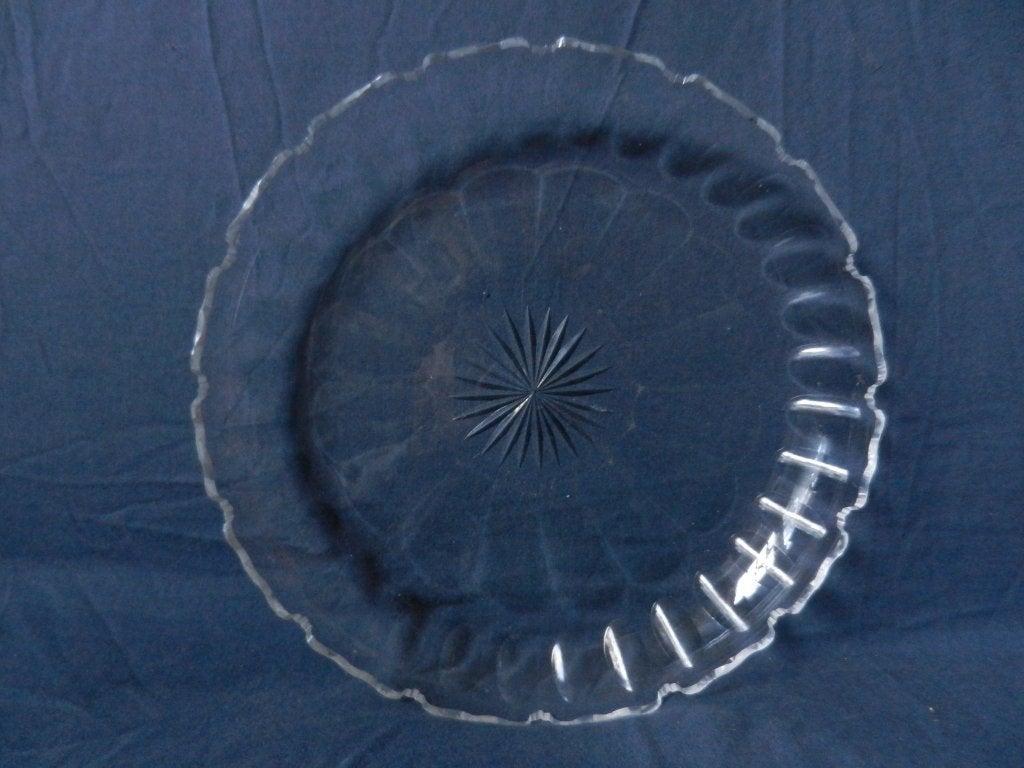 Fraai geslepen kristallen schaal Holland ca 1890 d. 26,5 cm, Ophalen of Verzenden