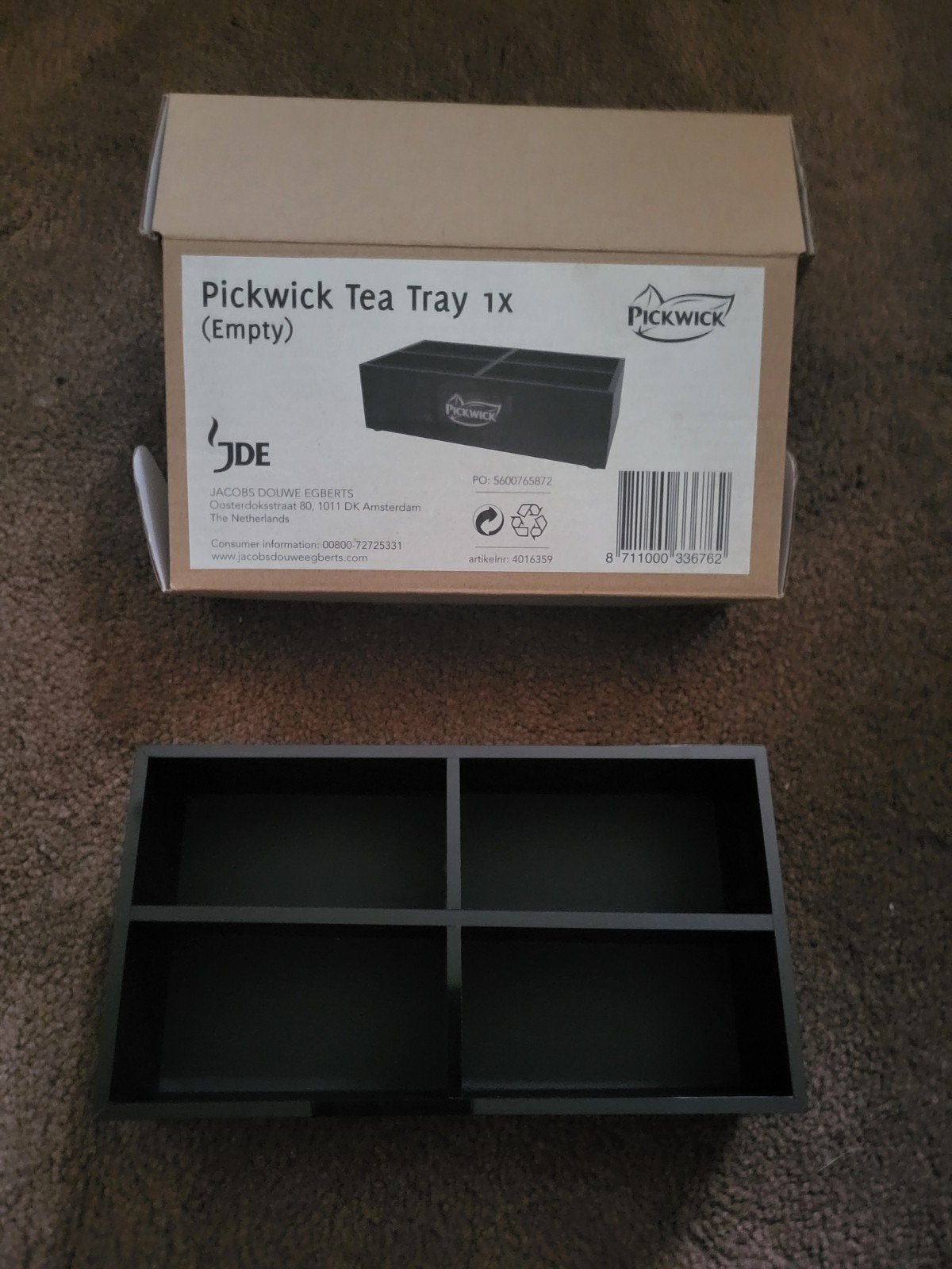 Theedoos / bakje voor thee van Pickwick (nieuw), Ophalen of Verzenden, Theezakje(s)