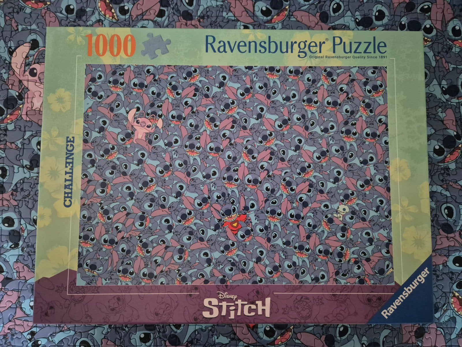 Ravensburger Disney Stitch Challenge Puzzel 1000 stukjes, Ophalen of Verzenden, 500 t/m 1500 stukjes, Zo goed als nieuw, Legpuzzel