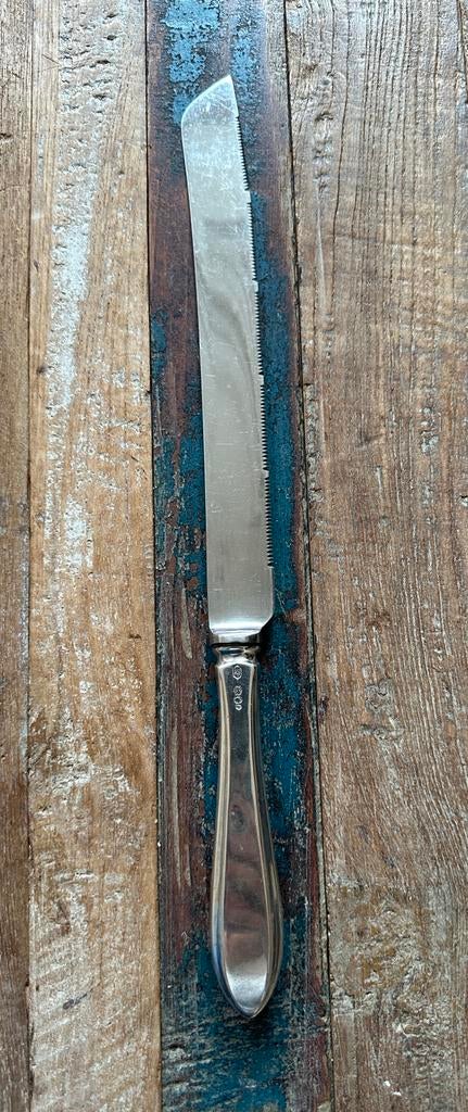 Zilveren 835/1000 broodmes puntfilet Gebr. Huisman 1936, Ophalen of Verzenden