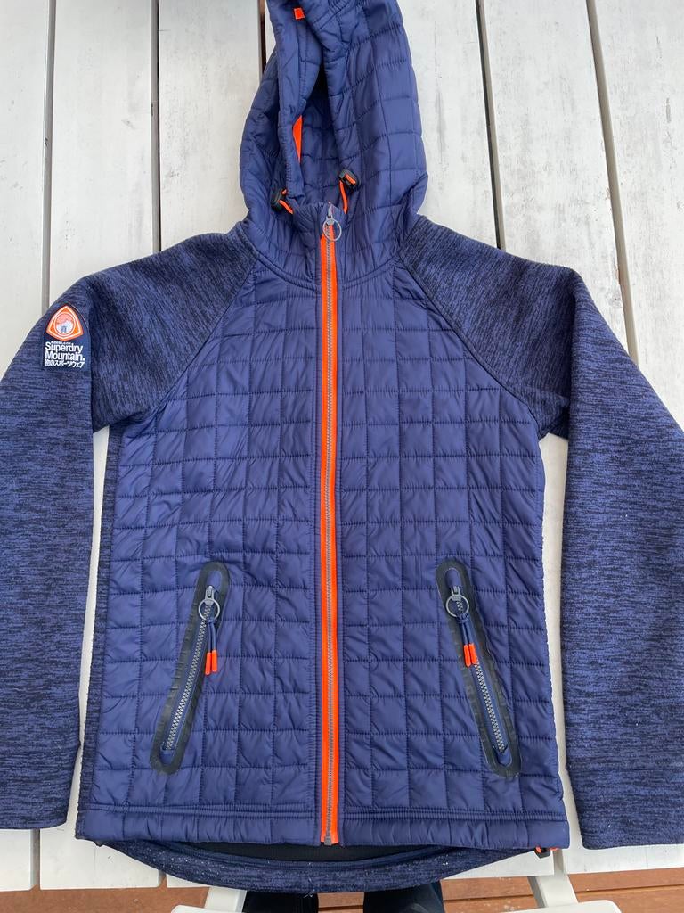 Superdry Mountain Quilted Raglan Ziphood - Maat S, Ophalen of Verzenden, Zo goed als nieuw, Jongen of Meisje, Trui of Vest