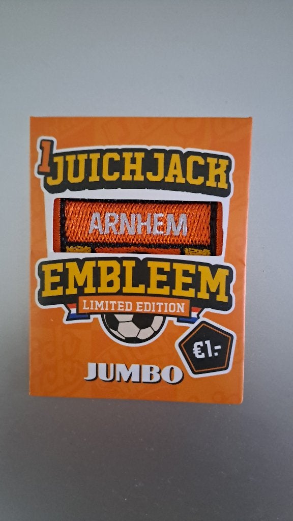 Jumbo Juich Embleem Arnhem + Juich Jack Zegels, Verzamelen, Supermarktacties, Jumbo, Ophalen