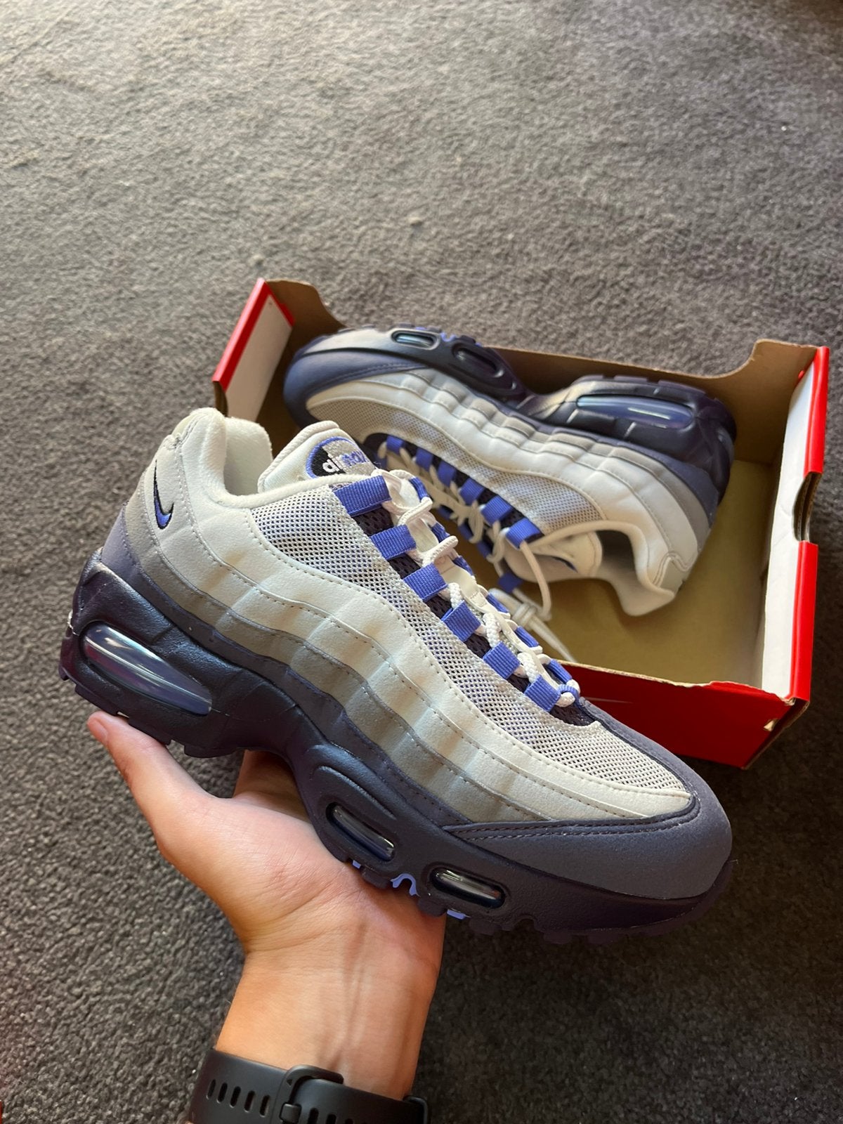 Nike Air Max 95 Big Bubble Grey Sapphire - Maat 40, Nieuw, M, Ophalen of Verzenden, Sneakers of Gympen
