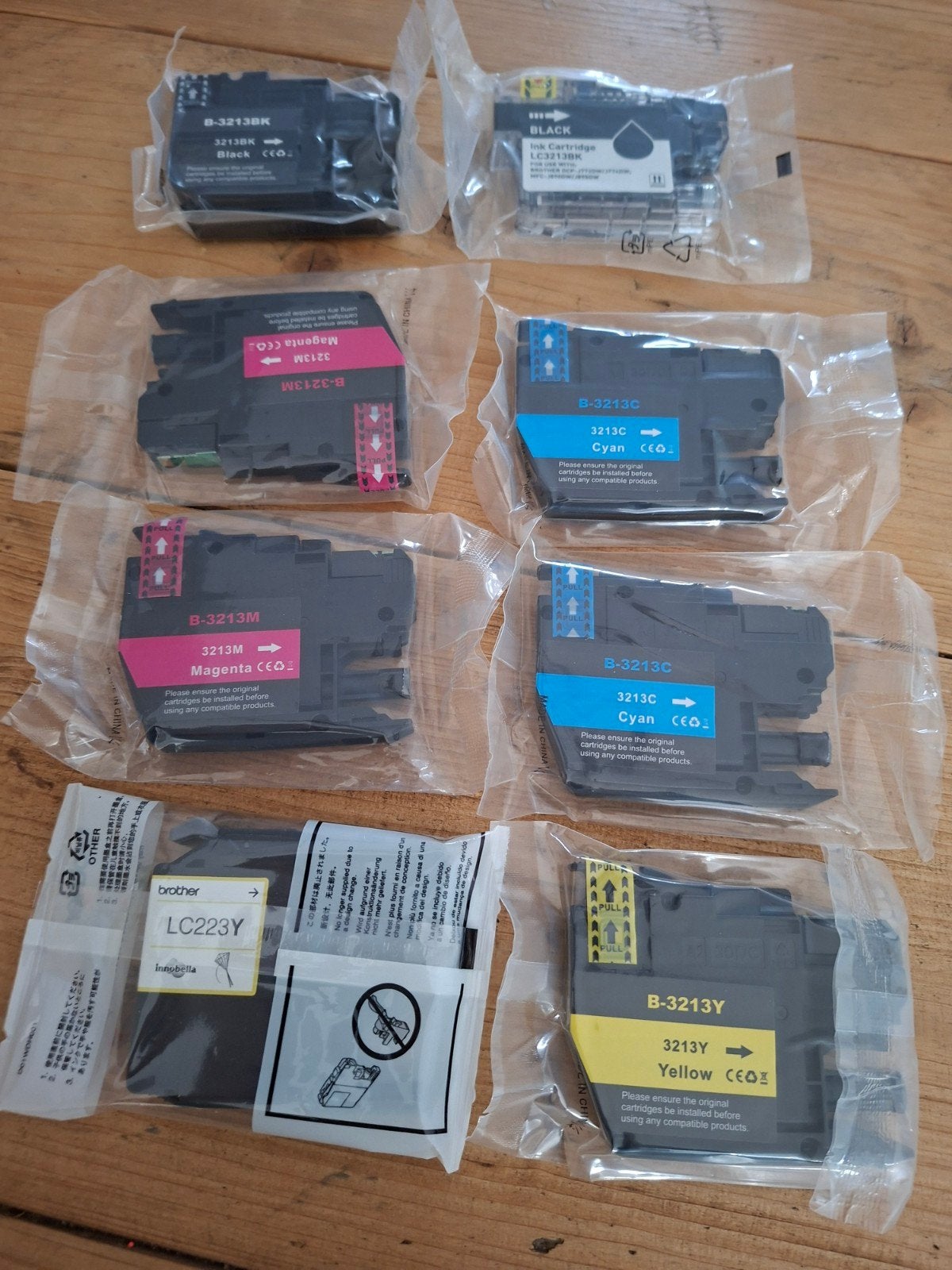 Inktpatronen B-3213 en Brother LC223Y - Diverse kleuren, Ophalen of Verzenden, Nieuw, Cartridge, Brother, B-3213 (compatibel)
