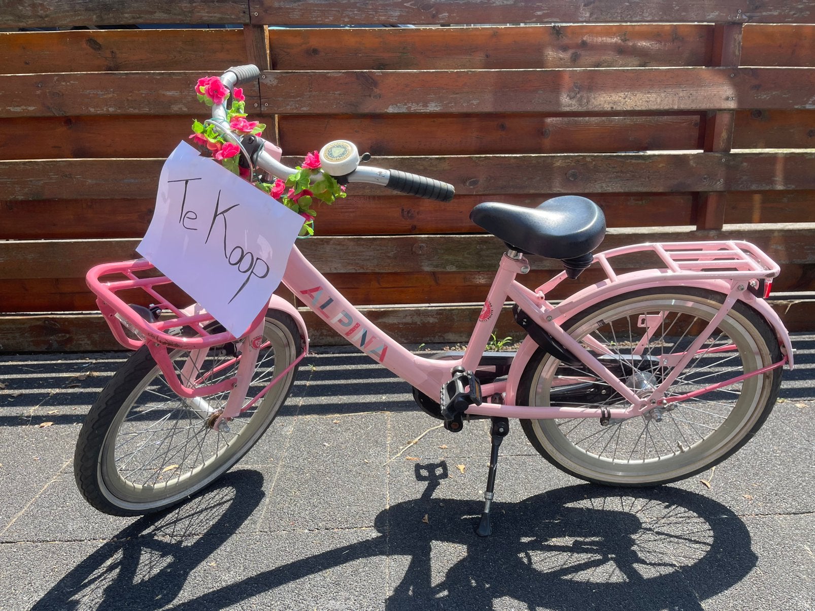Roze kinderfiets alpina, Ophalen, Gebruikt, 16 tot 20 inch