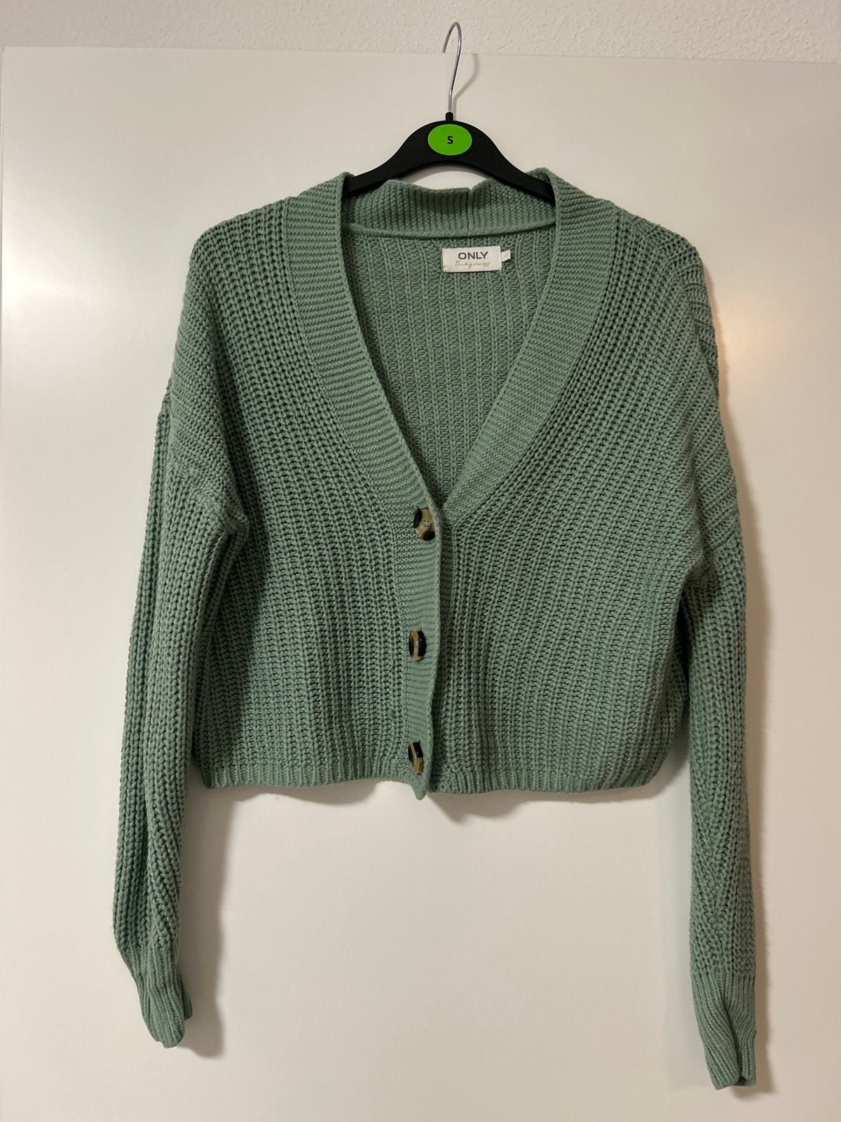 ONLY groen gebreid vestje maat XS, Ophalen of Verzenden, Zo goed als nieuw, Maat 34 (XS) of kleiner, Groen