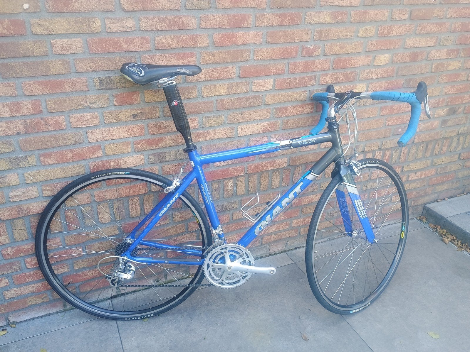 Giant TCR Racefiets - Blauw/Zwart, Goede Staat, Ophalen, 28 inch, Gebruikt, Velgrem