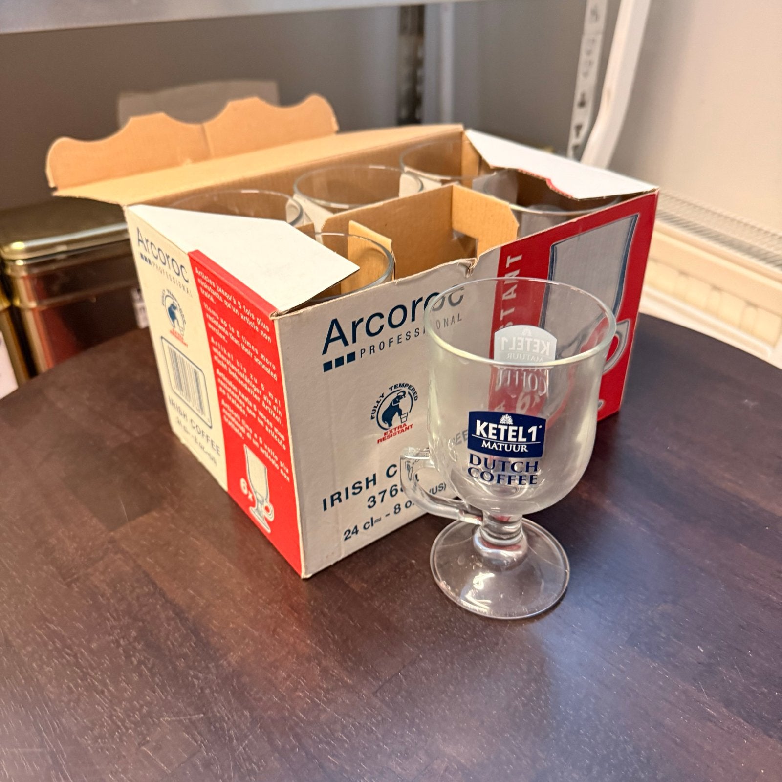 18 Arcoroc Irish Coffee glazen - Nieuw in doos, Huis en Inrichting, Ophalen, Glas of Glazen, Overige merken, Nieuw