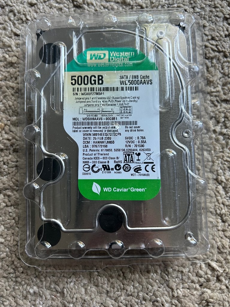 Western Digital 500 GB hard disk, Ophalen of Verzenden, Nieuw, Desktop, USB