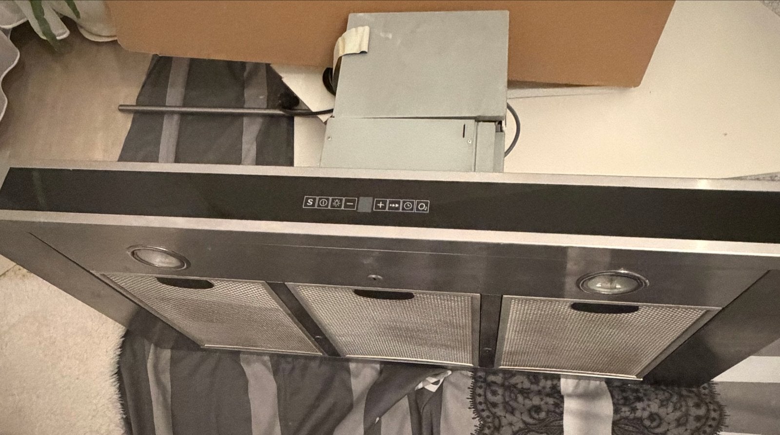 Ikea Afzuigkap - RVS met 3 filters en verlichting, Ophalen, Gebruikt, Onderbouw afzuigkap, Inbouw