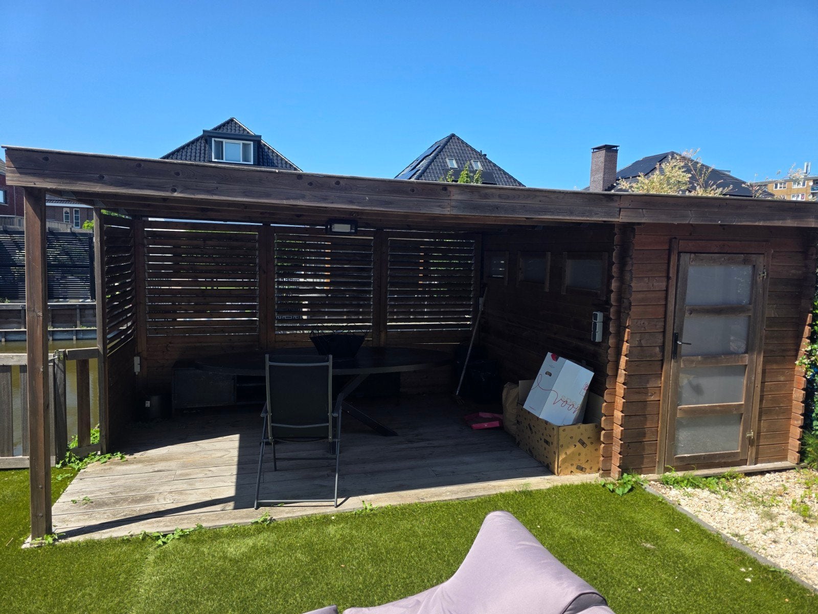 Overkapping met schuur 600x300 cm, Tuin en Terras, 3 ramen of meer, Schuur, Ophalen of Verzenden, 500 cm of meer