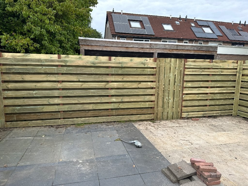 8 meter schutting incl plaatsing €575,-, Ophalen, 1 tot 2 meter, Nieuw, .